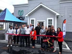 The UCU team during the ribbon cutting ceremony with the Kennebec Valley Chamber of Commerce