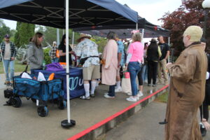 line at golf registration