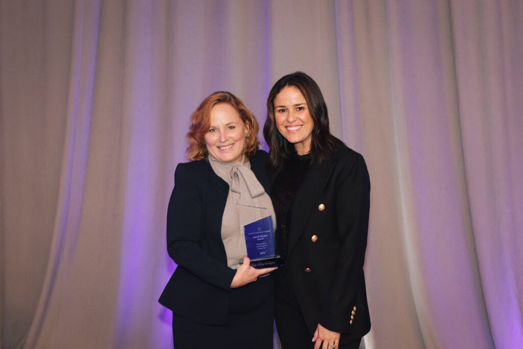 Ree Anna Bridges and League President Elise Baldacci